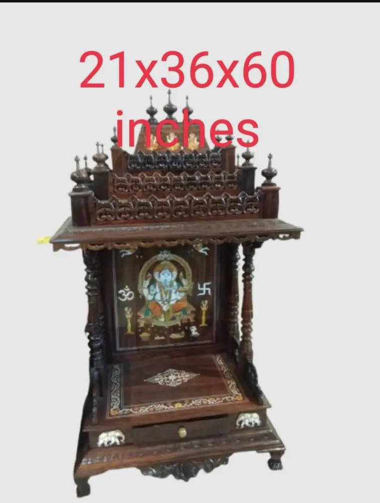 Traditional Rosewood Pooja Mandir - 091